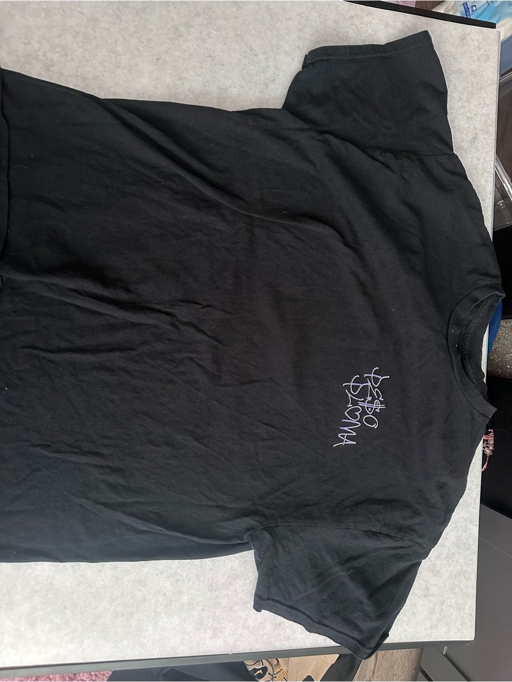 Peso Pluma Men’s XL Black Spider Graphic Print Cotton Knit Crew Neck Tee